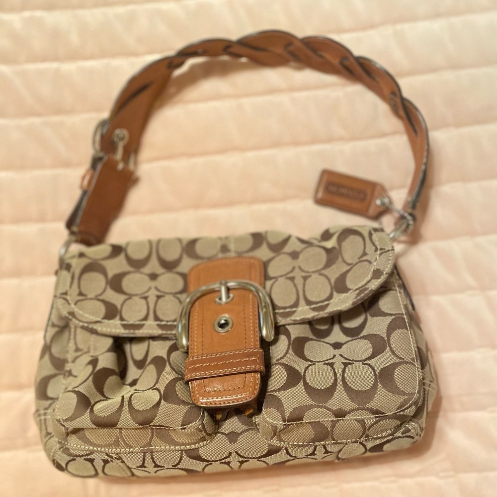 Coach signature print small purse